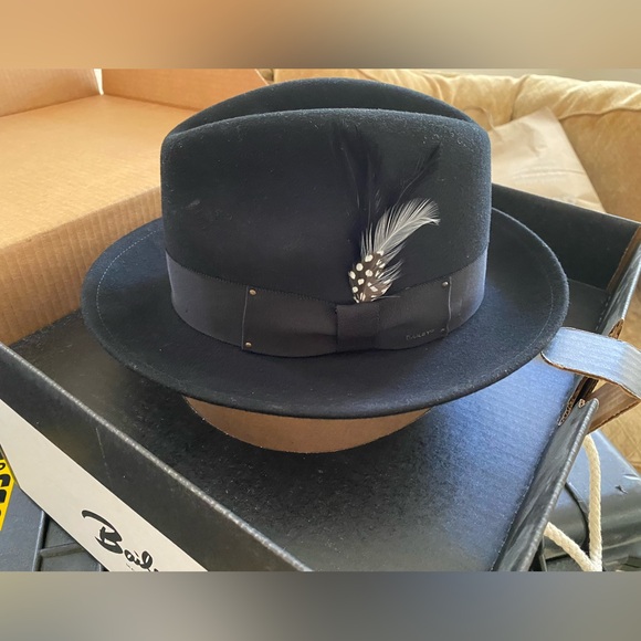 Men’s Black Fedora With Original Hat Box - Picture 1 of 7